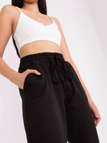 Hurt Czarne damskie spodnie dresowe z wiązaniem