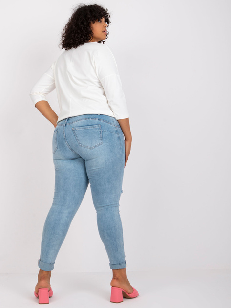 Ecru bluzka plus size z printem Roxanne