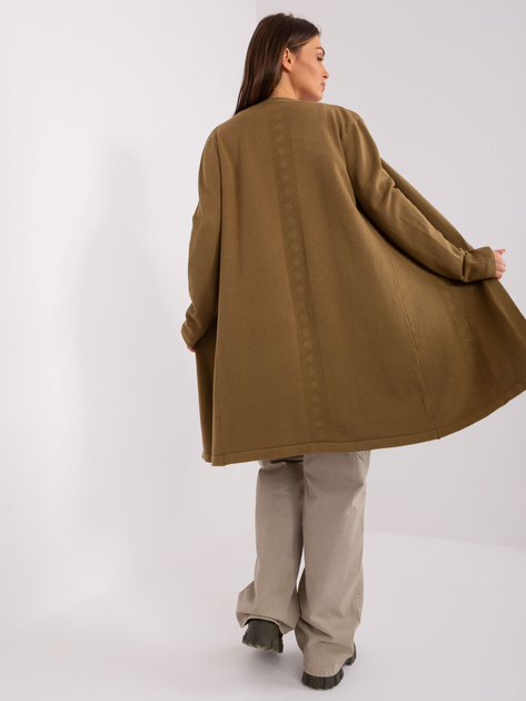 Hurt Oliwkowy damski kardigan z długim rękawem