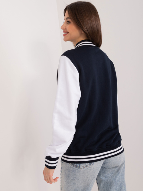 Hurt Granatowa damska bluza baseball z bawełny