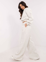 Hurt Jasnoszary melanżowy komplet basic z zamkiem na dekolcie