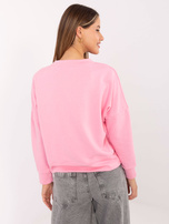 Różowa damska bluza bez kaptura RUE PARIS 