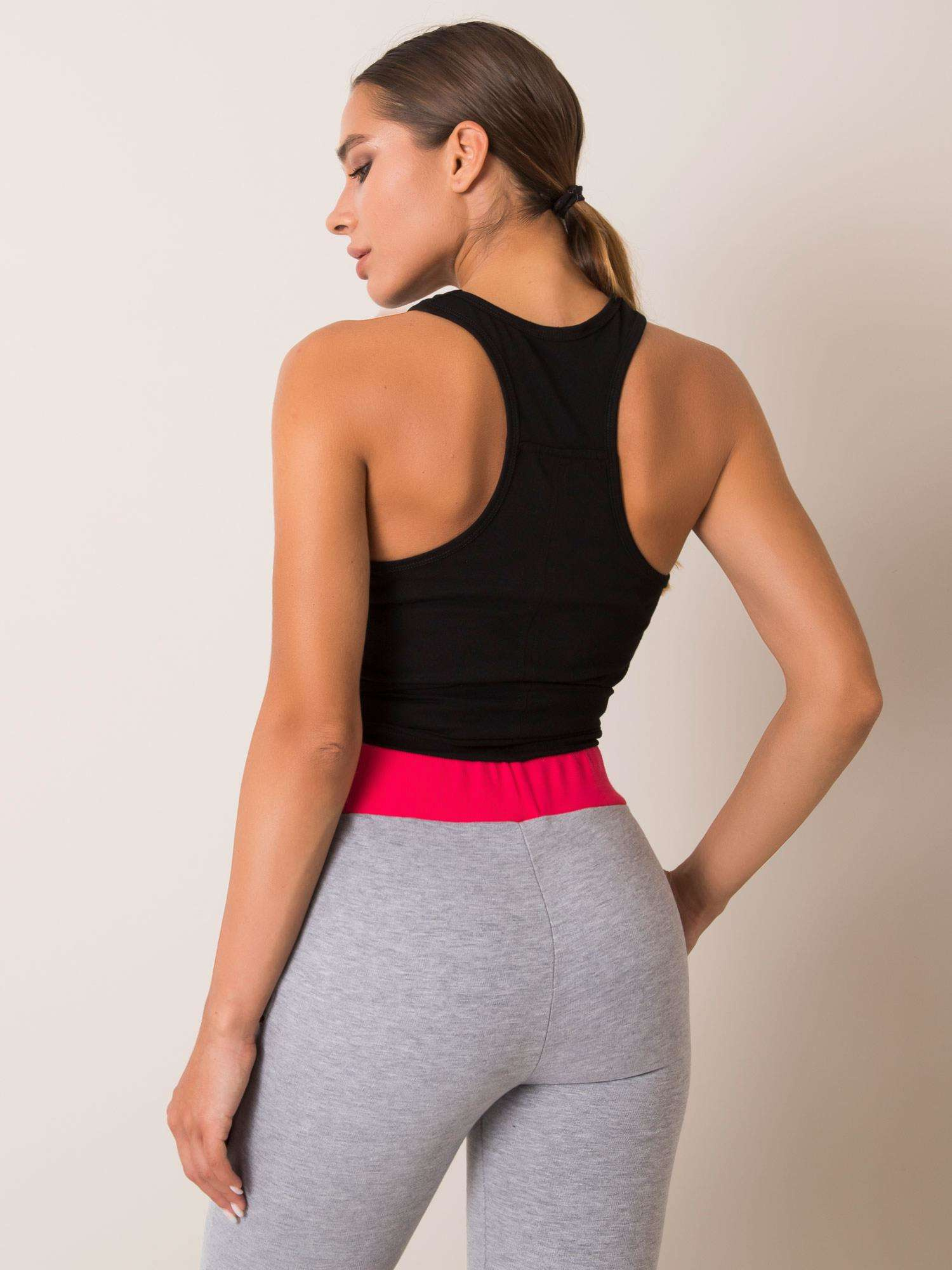 Czarny top sportowy Sophie FOR FITNESS