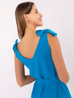 Niebieska midi sukienka na lato RUE PARIS  