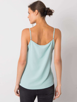 Miętowy top z koronką Alenna