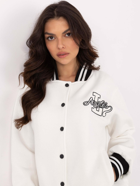 Hurtownia Ecru ocieplana bluza baseball z naszywką