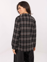 Czarna flanelowa koszula w kratę