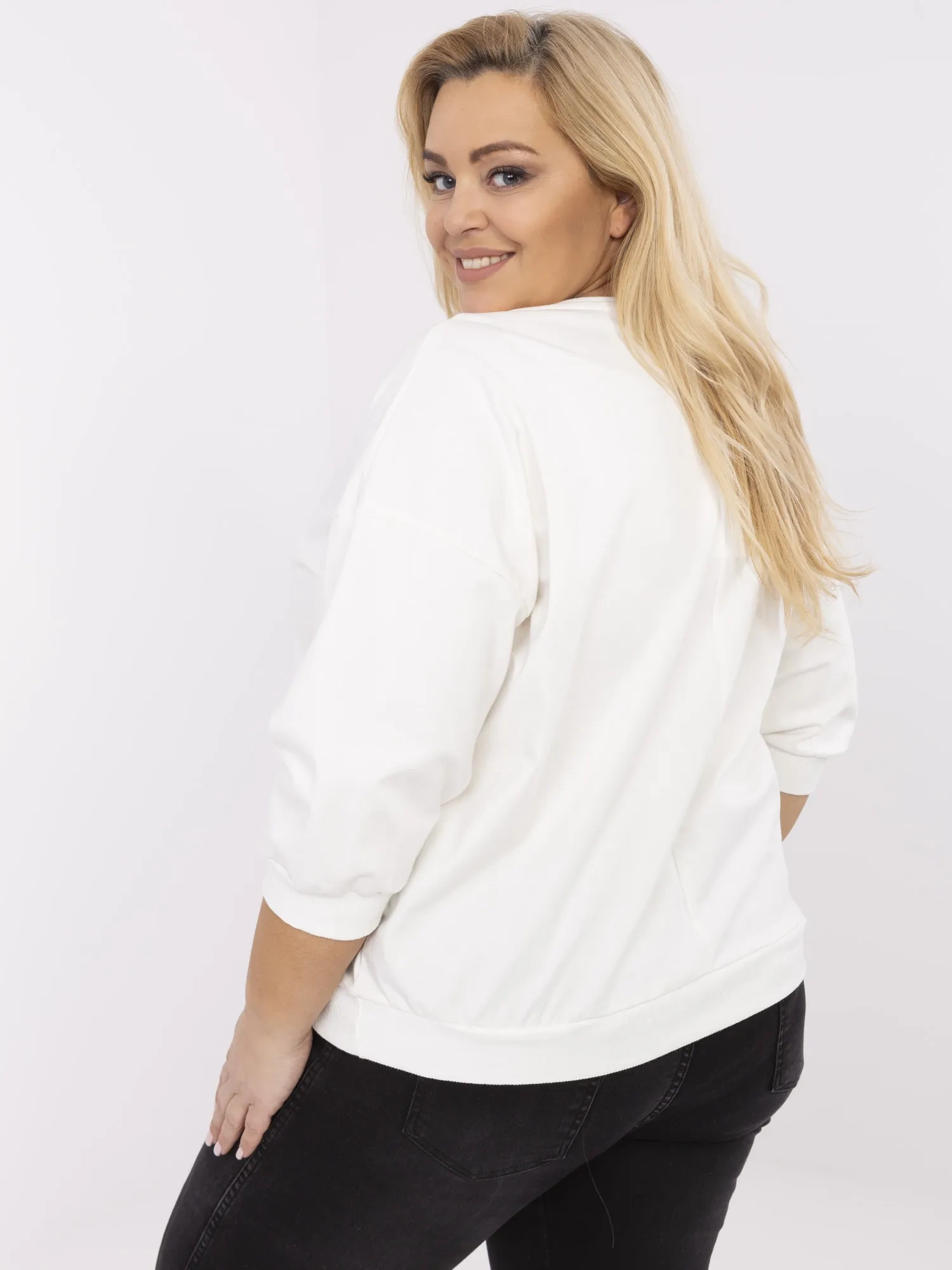 Ercu women's plus size blouse with print.