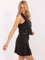 Hurt Ciemnoszara plisowana spódnica od kompletu