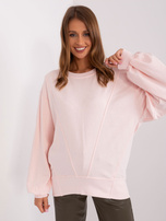 Hurtownia Jasnoróżowa szeroka bluza damska