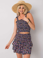 Czarna spódnica z falbaną Artemi RUE PARIS