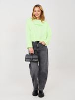 Jasnozielona krótka bluza bez kaptura