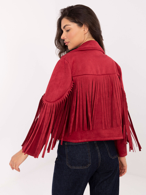 Czerwona kowbojska kurtka bez zapięcia RUE PARIS