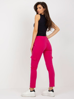 Hurt Fuksjowe damskie spodnie dresowe cargo high waist