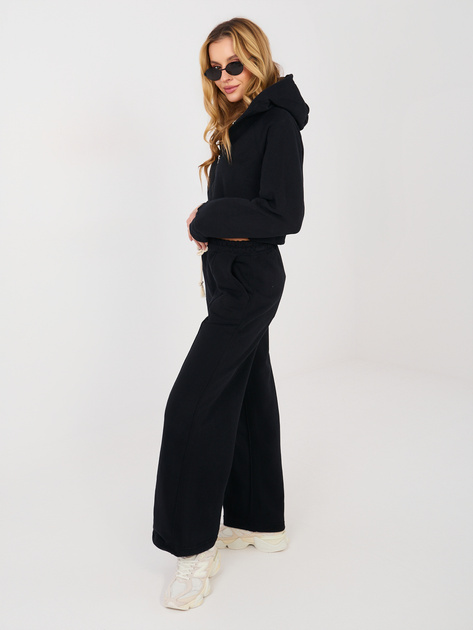 Czarny dresowy komplet z haftem NATURAL SIDE