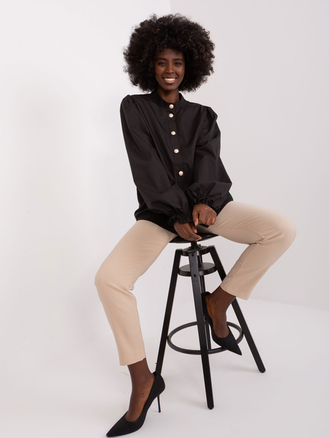 Hurt Czarna koszula klasyczna z bufiastym rękawem