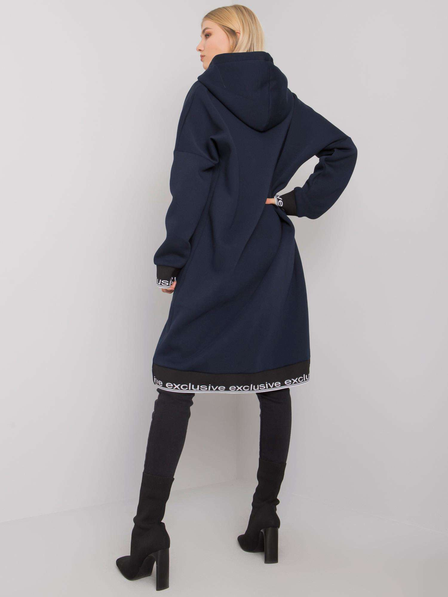Modra zip-up kapa s kapuco Mayar.