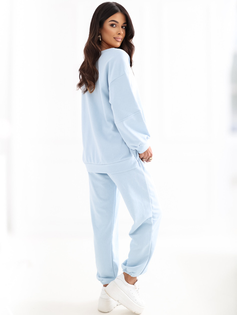 Jasnoniebieski komplet ze spodniami typu jogger RUE PARIS