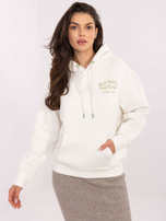 Biała bluza kangurka z nadrukiem Matcha SUBLEVEL 