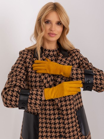 Hurt Dark Yellow Gloves with Touch Function