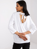 Biała bluzka z wiązaniem Wioleta RUE PARIS