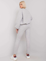 Szary dwuczęściowy komplet pikowany Palermo