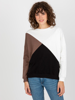 Großhandel Schwarz-weißer Baumwoll-Basic-Pullover ohne Kapuze.