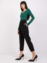 Czarne eleganckie spodnie z kieszeniami Naomi 