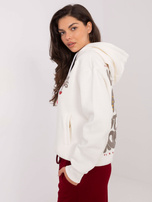 Biała dresowa bluza z kieszeniami SUBLEVEL