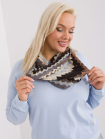 Hurtownia Szary ażurowy komin z błyszczącą nicią 