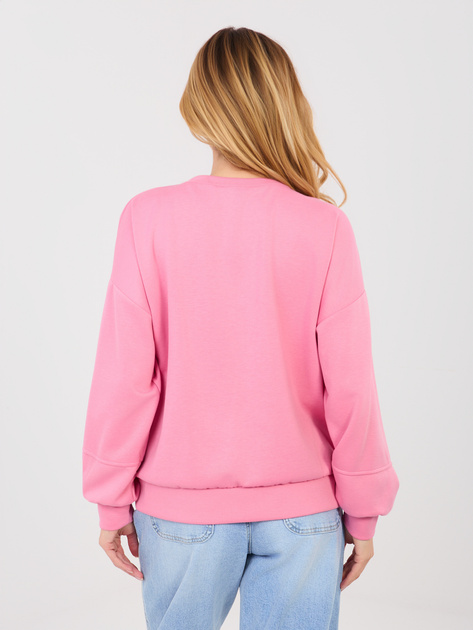 Różowa dresowa bluza z miękkiego materiału RUE PARIS