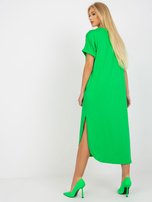Zelena oversize obleka s žepi OCH BELLA.