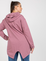 Hurt Brudnoróżowa rozpinana bluza plus size ze ściągaczem 
