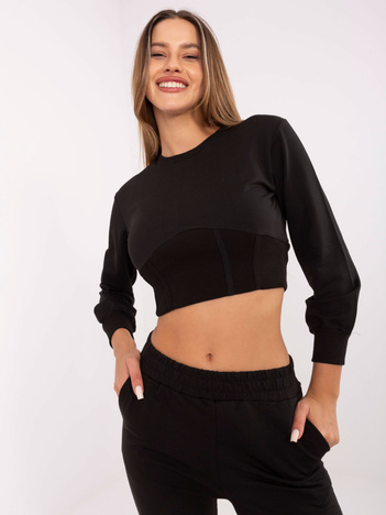 Czarny dwuczęściowy komplet z bawełny RUE PARIS