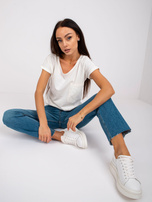 Ecru damski t-shirt z bawełny Ventura MAYFLIES