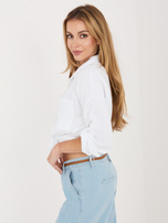 Biała muślinowa koszula z kołnierzykiem