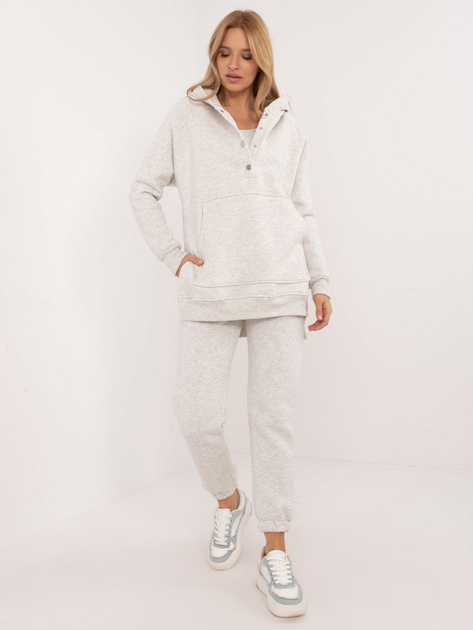 Hurt Jasnoszary melanżowy komplet basic z ocieplaniem