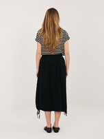 Czarna sztruksowa spódnica ze ściągaczami RUE PARIS 
