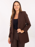 Brown women's blazer with studs RUE PARIS.