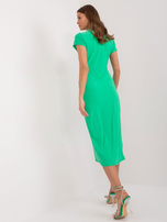 Hurtownia Zielona sukienka ołówkowa z rozcięciem