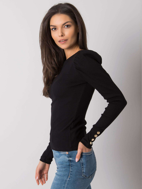 Czarna bluzka prążkowana Gastonia RUE PARIS