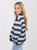 Jasnoniebieska bluza z suwakiem przy dekolcie