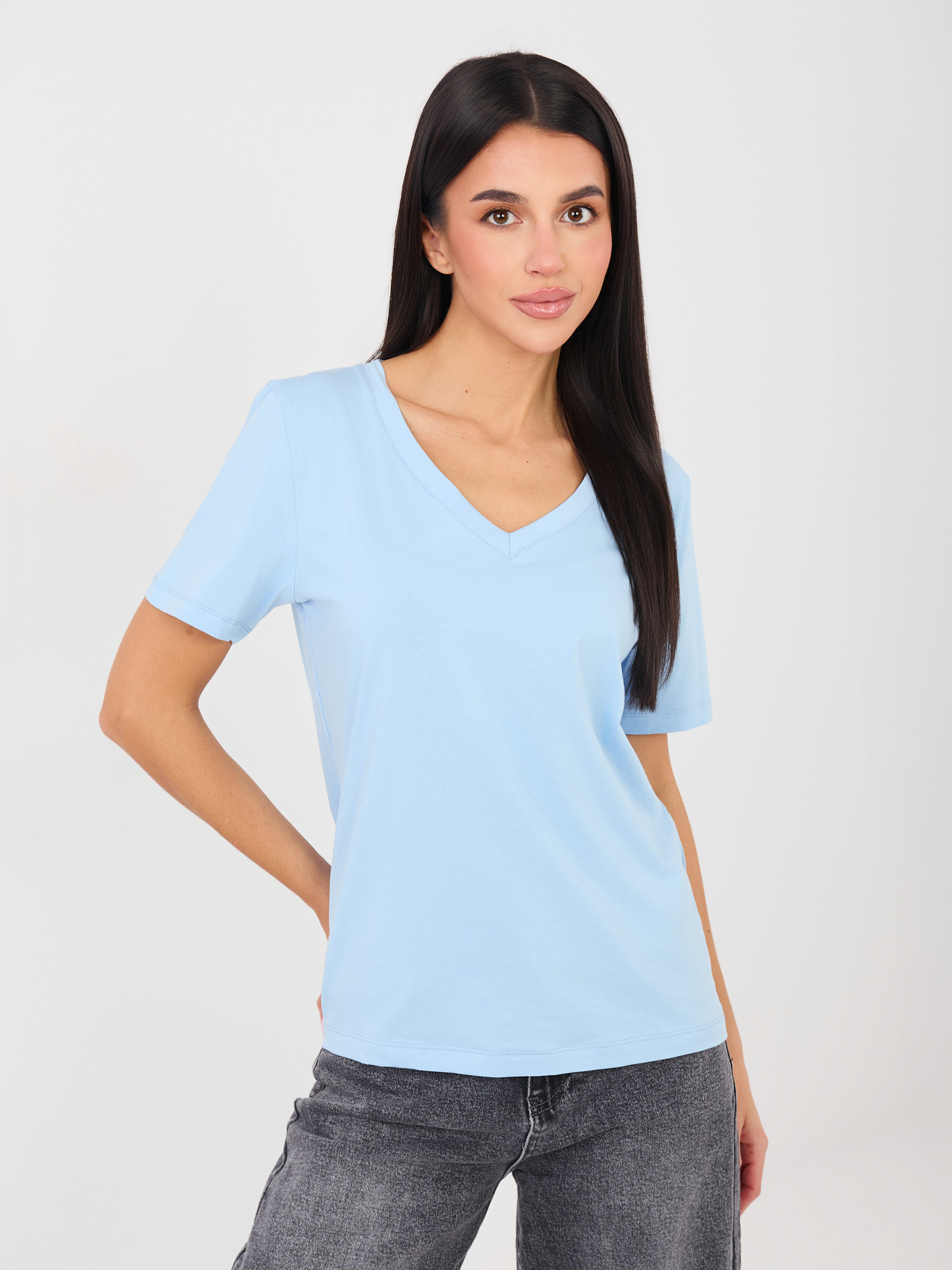 T-shirt jasny niebieski