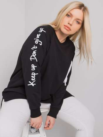 Czarna tunika dresowa plus size Parma
