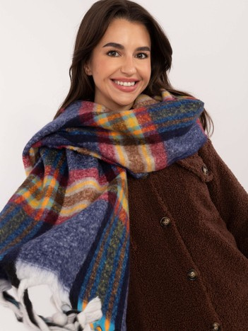 Wholesale Navy Blue Winter Scarf with Fringes