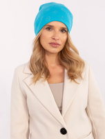 Hurtownia Turkusowa zimowa czapka z kaszmirem