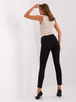 Hurt Czarne damskie spodnie dresowe z lampasami