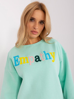 Hurt Miętowa bluza damska bez kaptura