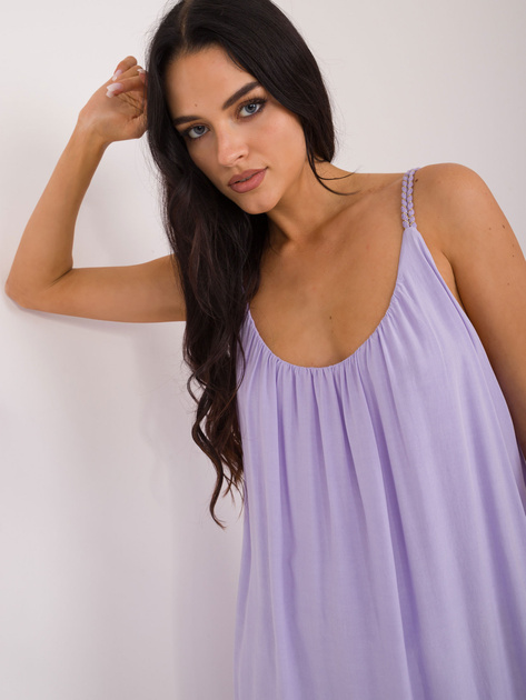 Hurt Liliowy top z ozdobnymi ramiączkami OCH BELLA