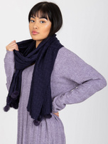 Hurtownia online Granatowy damski szal w ażurowy wzór